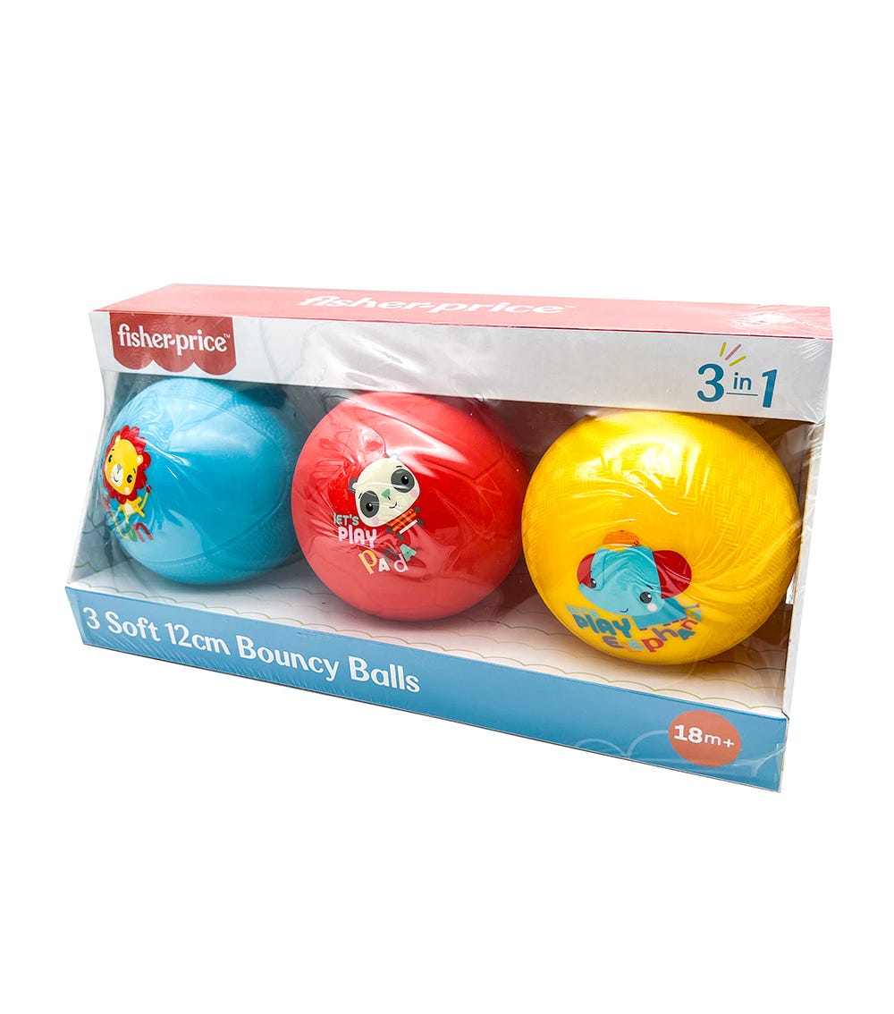FISHER PRICE 3 Soft Bouncy Balls (12cm)