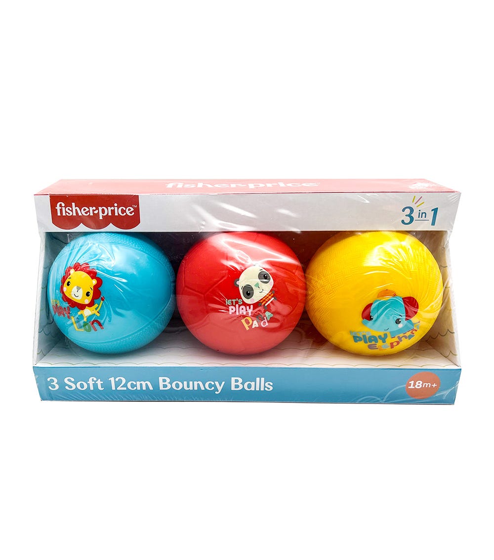 FISHER PRICE 3 Soft Bouncy Balls (12cm)