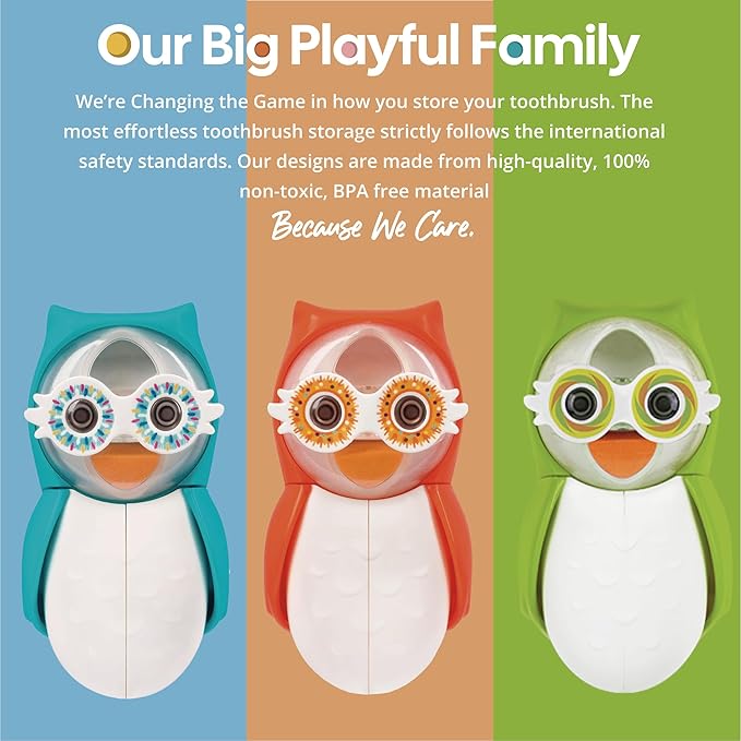 Flipper Owl Toothbrush Cover Blue