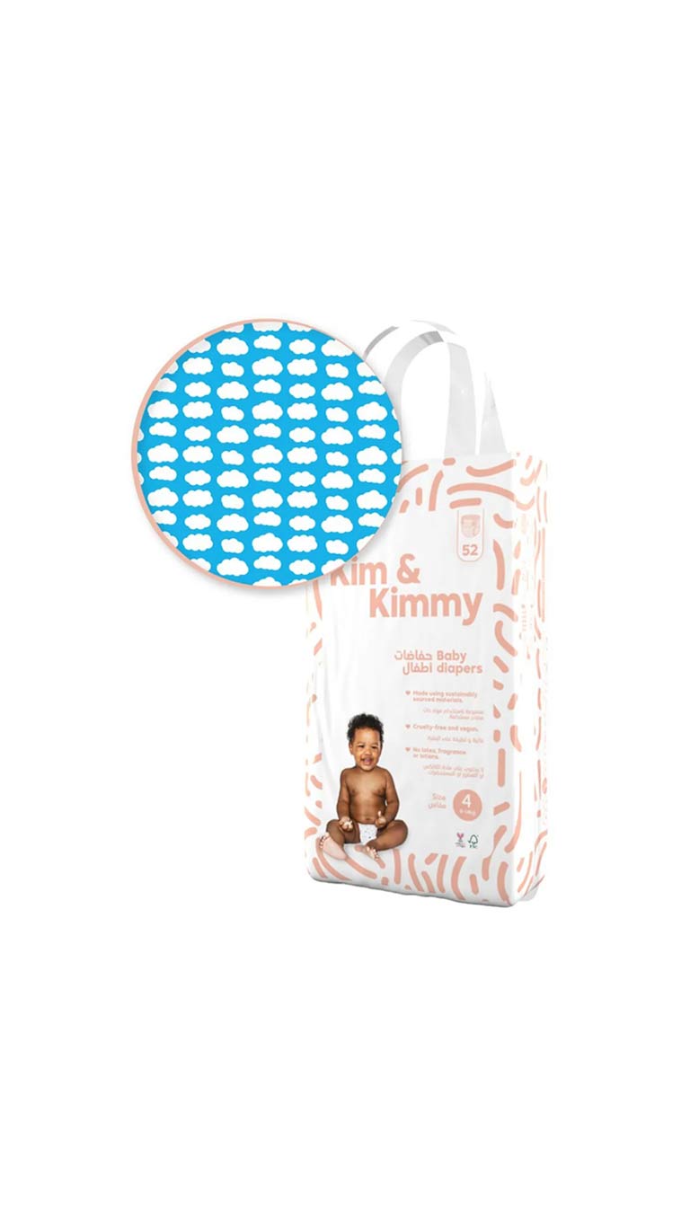 Kim & Kimmy Size 4 (9-14kg) – 52 Diapers