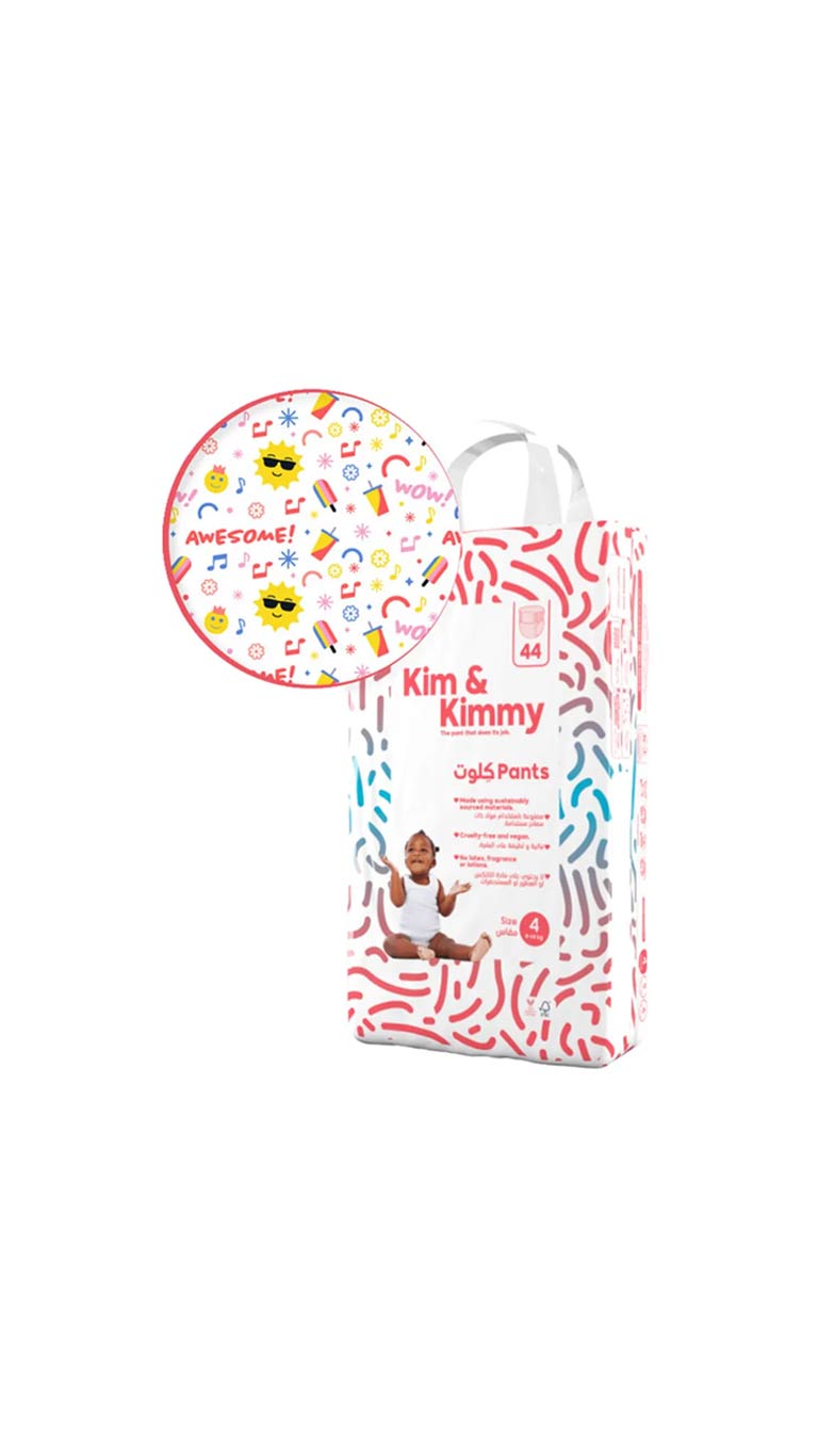 Kim & Kimmy Size 4 (9-14kg) – 44Pc Diaper Pants