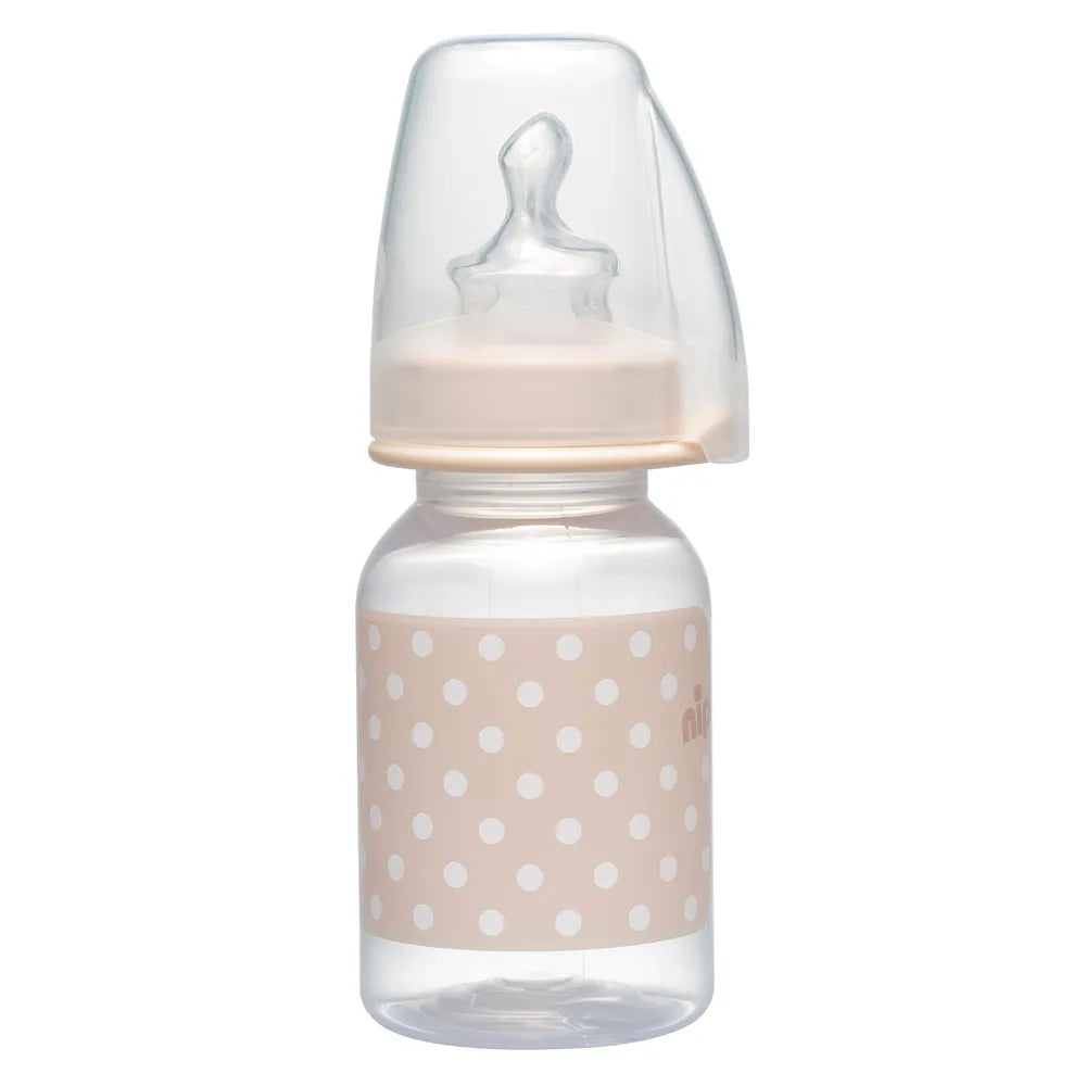 Nip PP bottle Trendy 125 ml - silicone size 1 S - dots - Beige