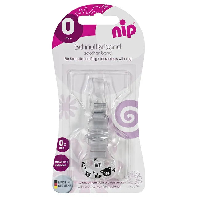 Nip - Soother With Ring Hook - Grey