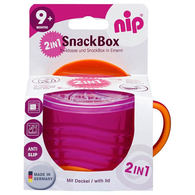 Nip - 2-in-1 Snack Box Pink 250ml